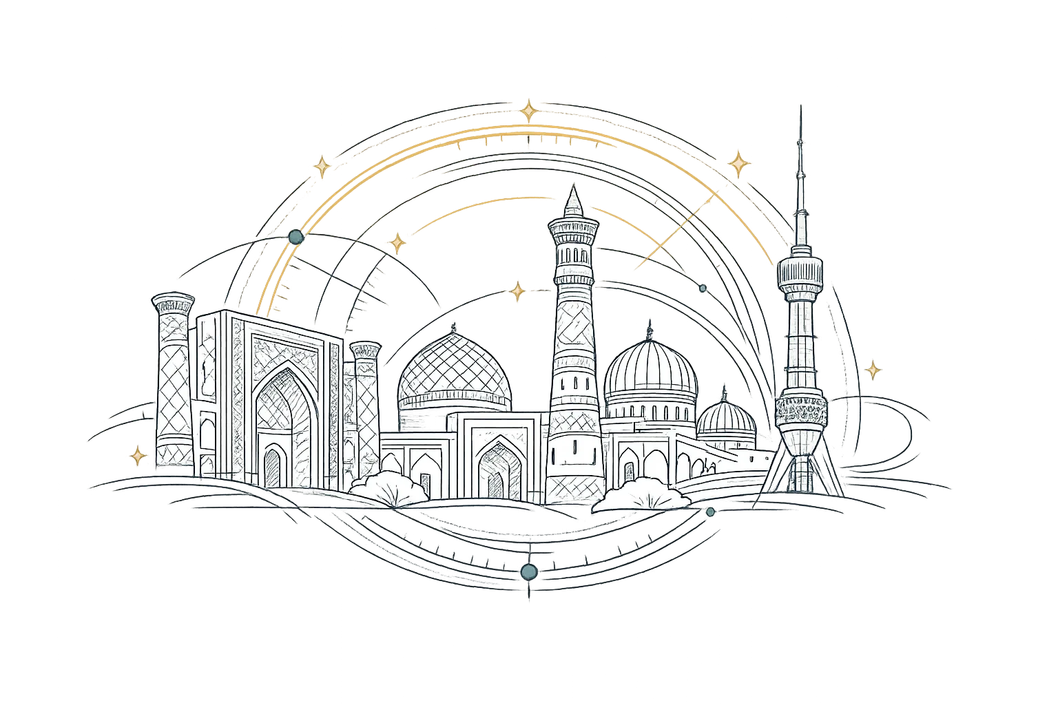 Uzbek heritage illustration